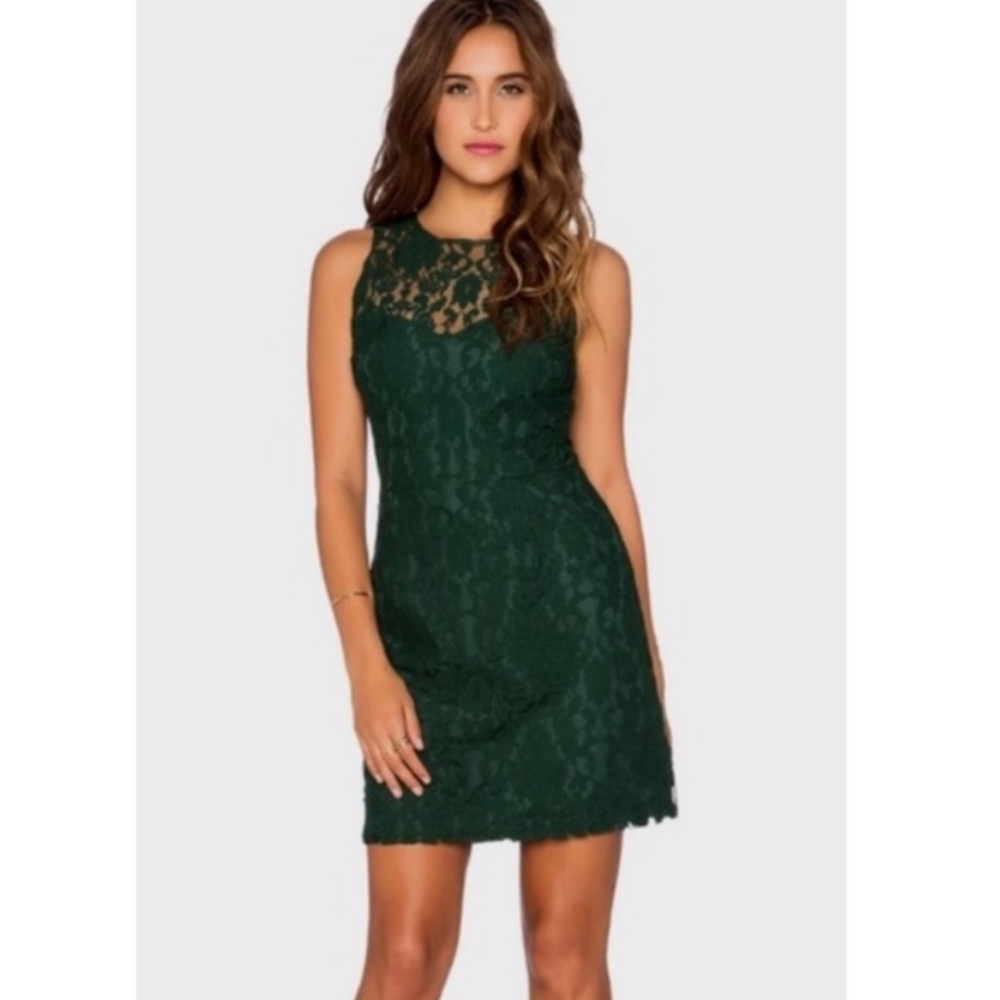 BB Dakota Emerald Lace Dress 6